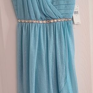 Glittering Aqua Kids Dress